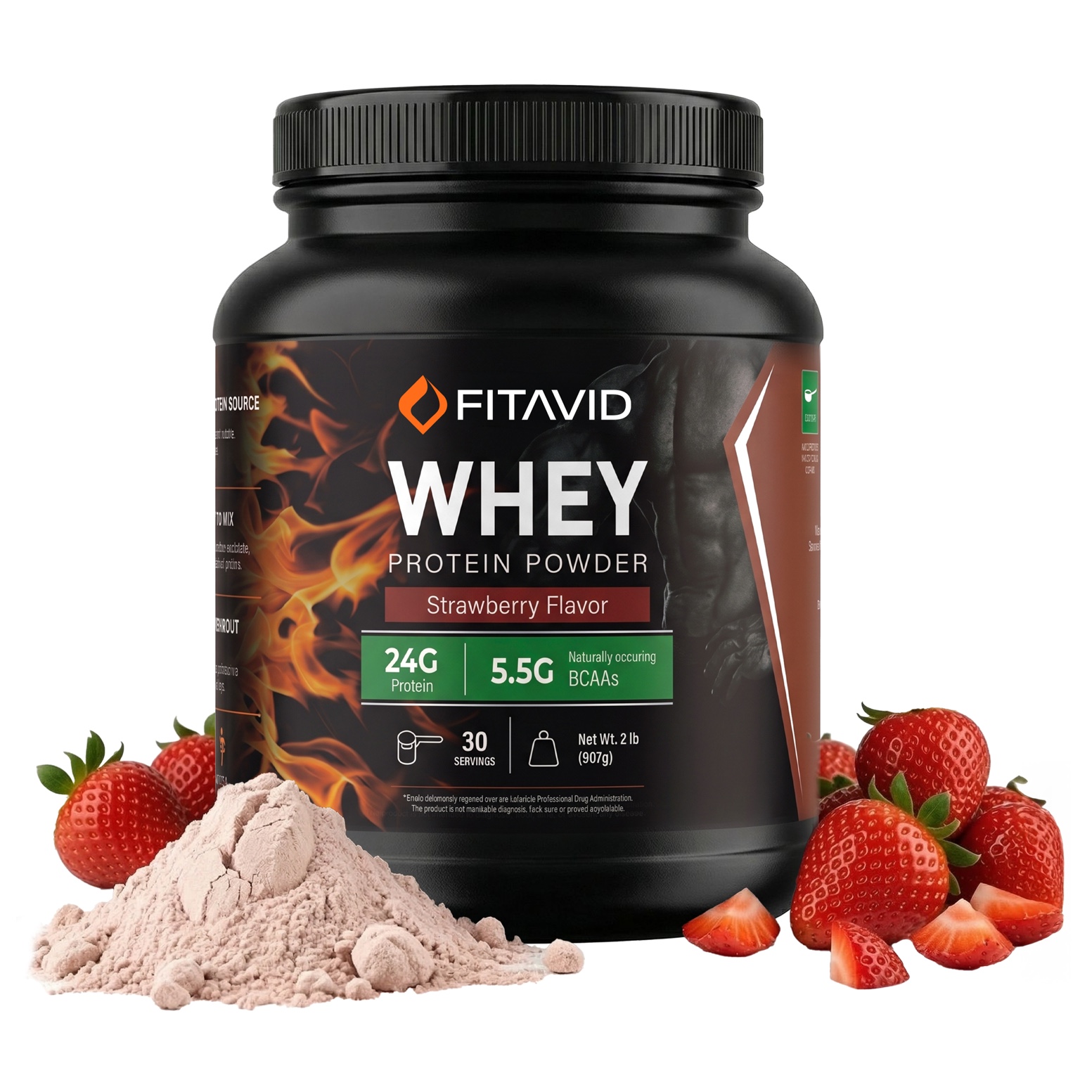 FITAVID Strawberry Whey Protein